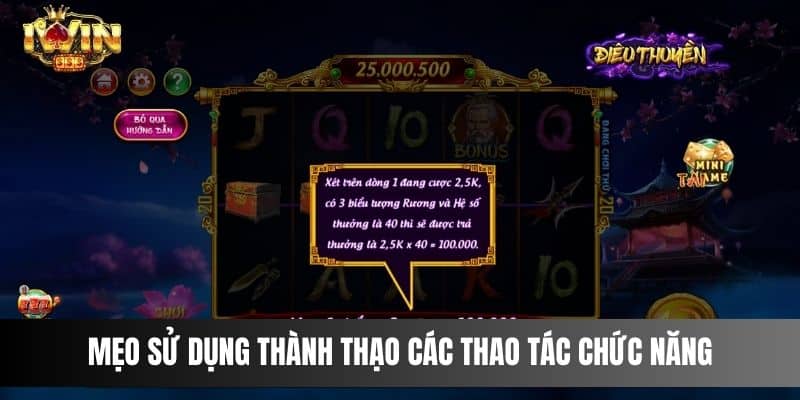 Mẹo sử dụng thành thạo các thao tác chức năng