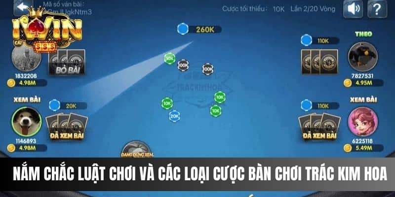 Nắm chắc luật chơi và các loại cược bàn chơi Trác Kim Hoa 